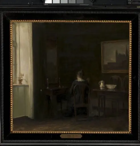 Interior with the Artist's Wife Emilie Heise