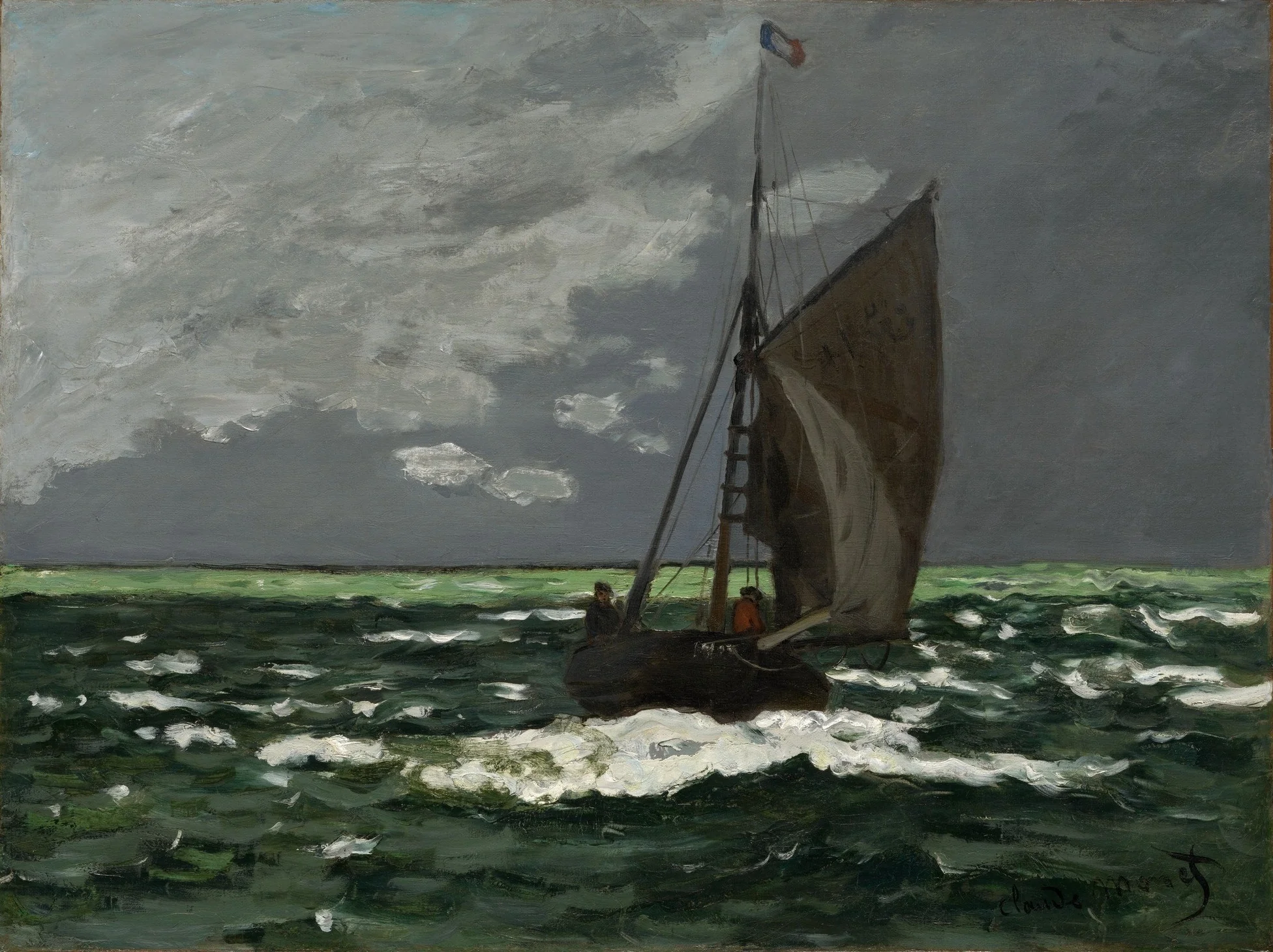 Seascape, Storm, by Claude Monet, oil, 1866