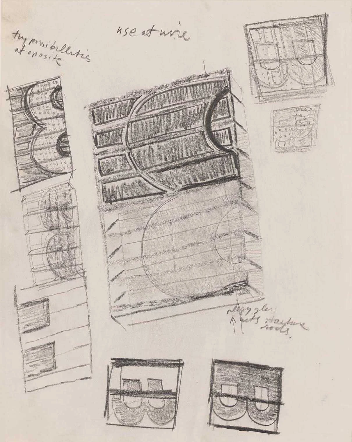 Σπουδή για το Γράμμα Β (ΙΙΙ), by Chryssa (Vardea-Mavromichali), 1962