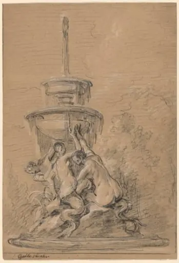 A Fountain with Three Nereids