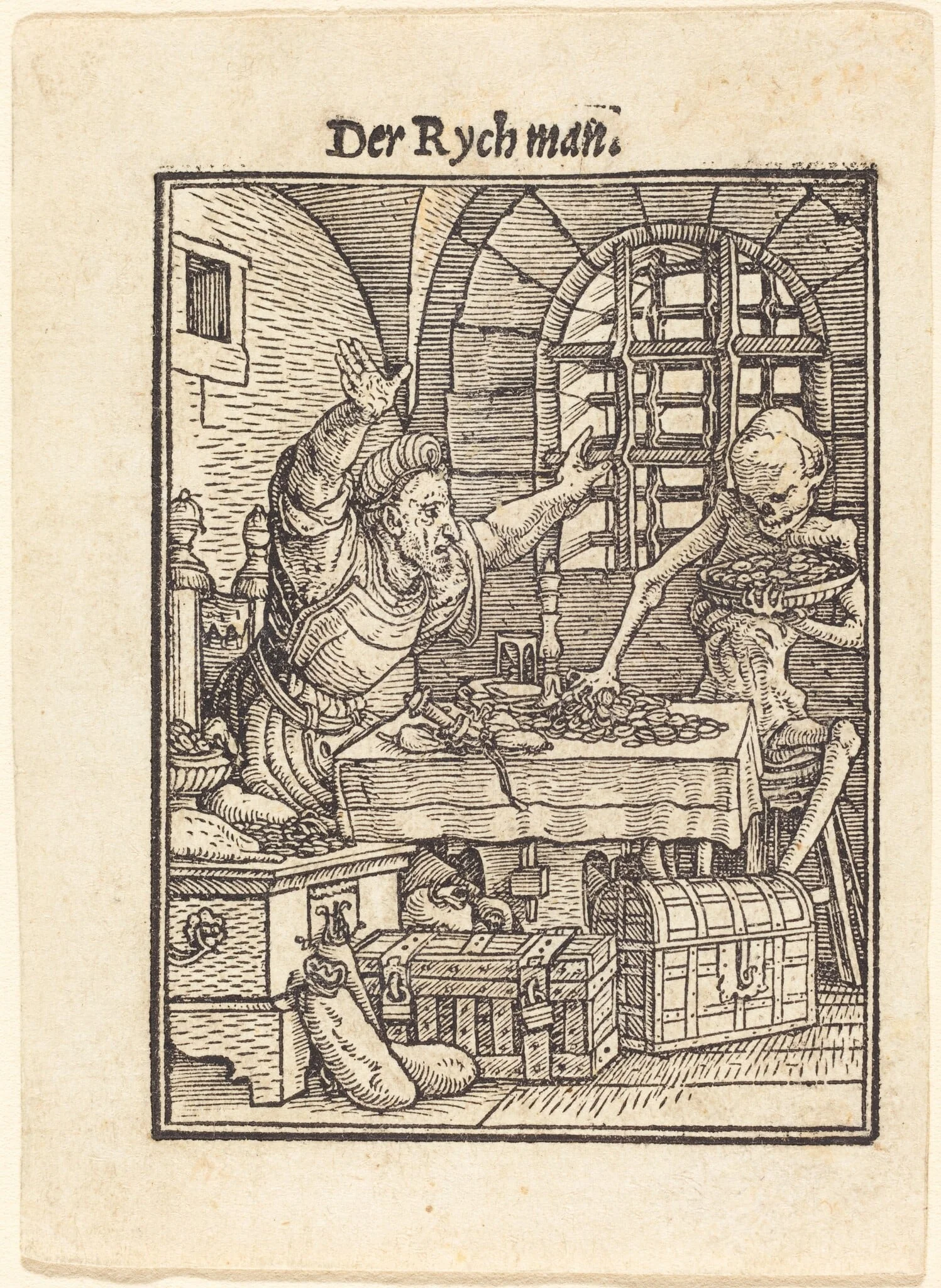 Der Rychman (The Rich Man), by Hans Lützelburger, ink, 1526