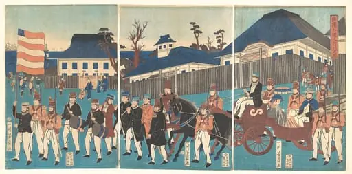 Yokohama Gankirō gaikokujin gyōretsu no zu|Picture of a Procession of Foreigners at Yokohama
