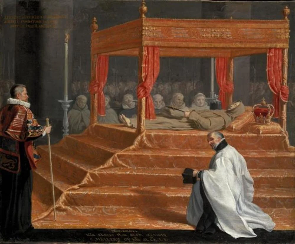 Albert VII on the Catafalque, by Karel van Mallery, oil, 1621