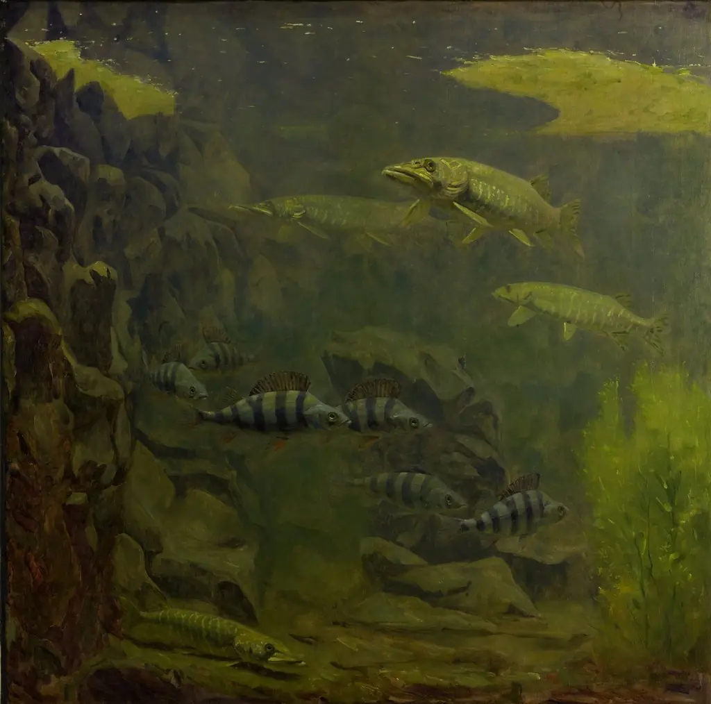 Pike and Perch in an Aquaruim