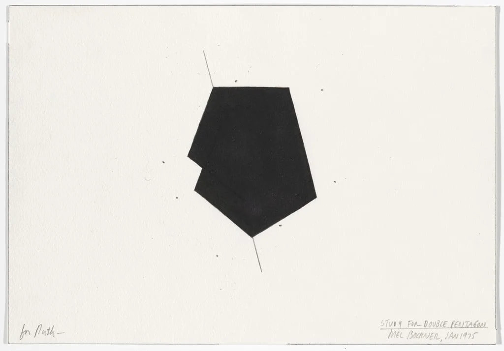 Untitled, by Mel Bochner, graphite, 1975