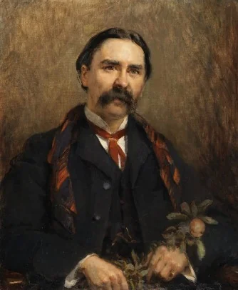 Portrait of Dr Douglas Hyde (1860-1949), Poet, Scholar and First President of Ireland, by Sarah Purser, oil, 1898