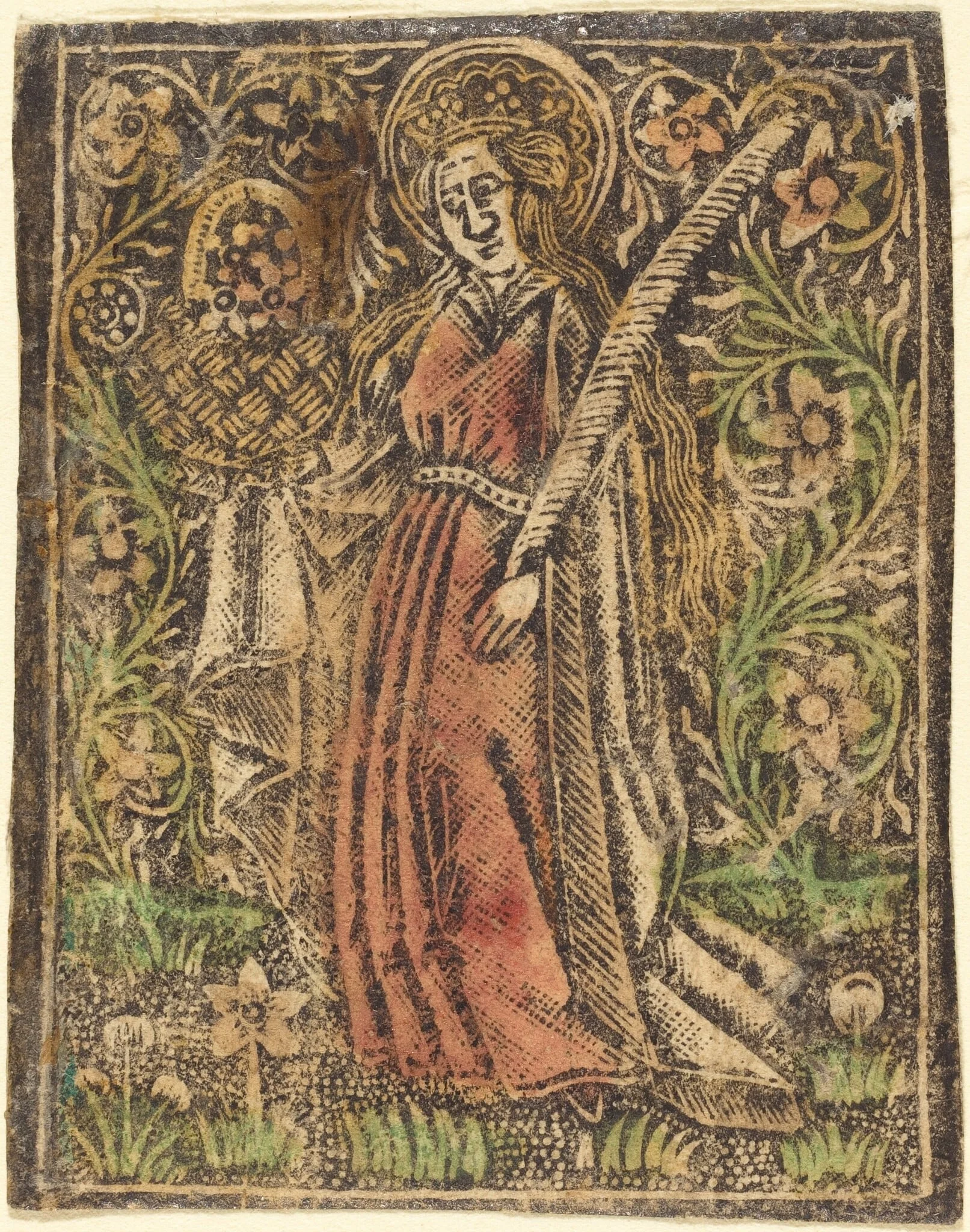 Saint Dorothy, by German 15th Century, paint, 1480