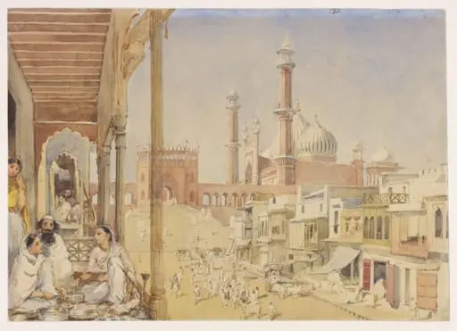 View of the Jami Masjid, Delhi