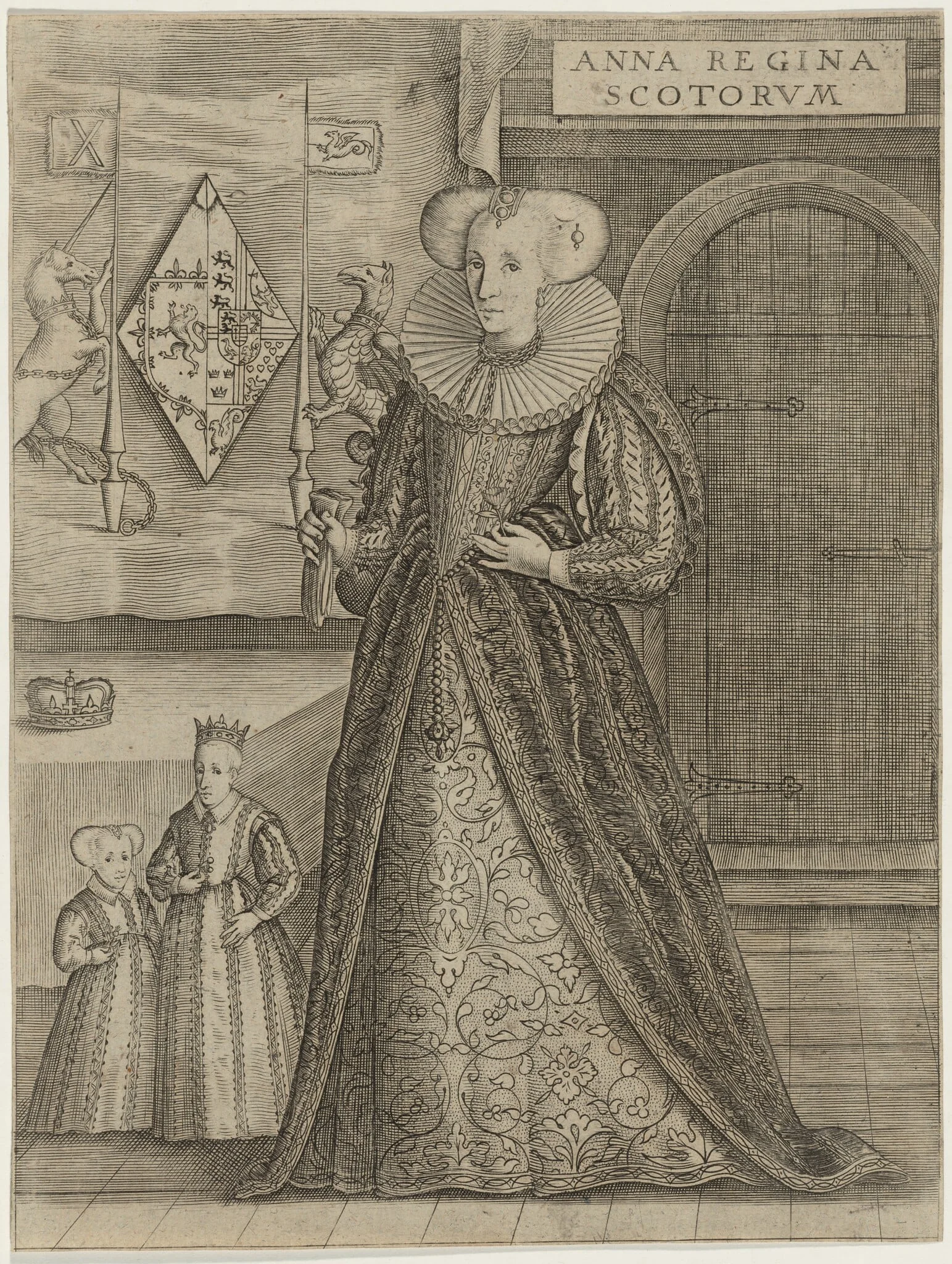Anne of Denmark, by Unknown 19th Century, ink, 1850
