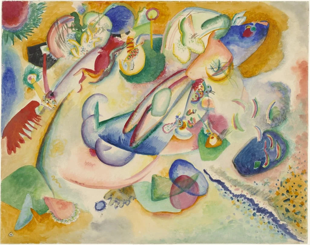 Untitled, by Wassily Kandinsky, watercolor, 1914
