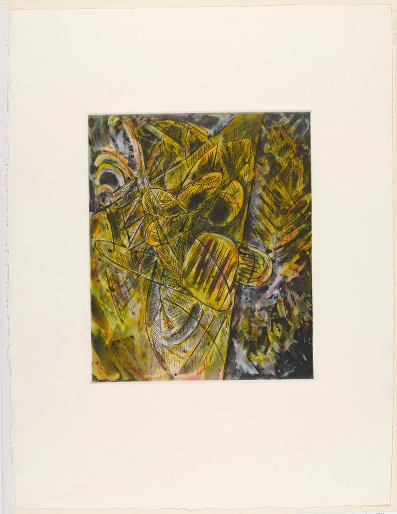Untitled, by Bill Jensen, ink, 1987