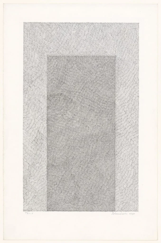 Untitled, by Jan J. Schoonhoven, graphite, 1971