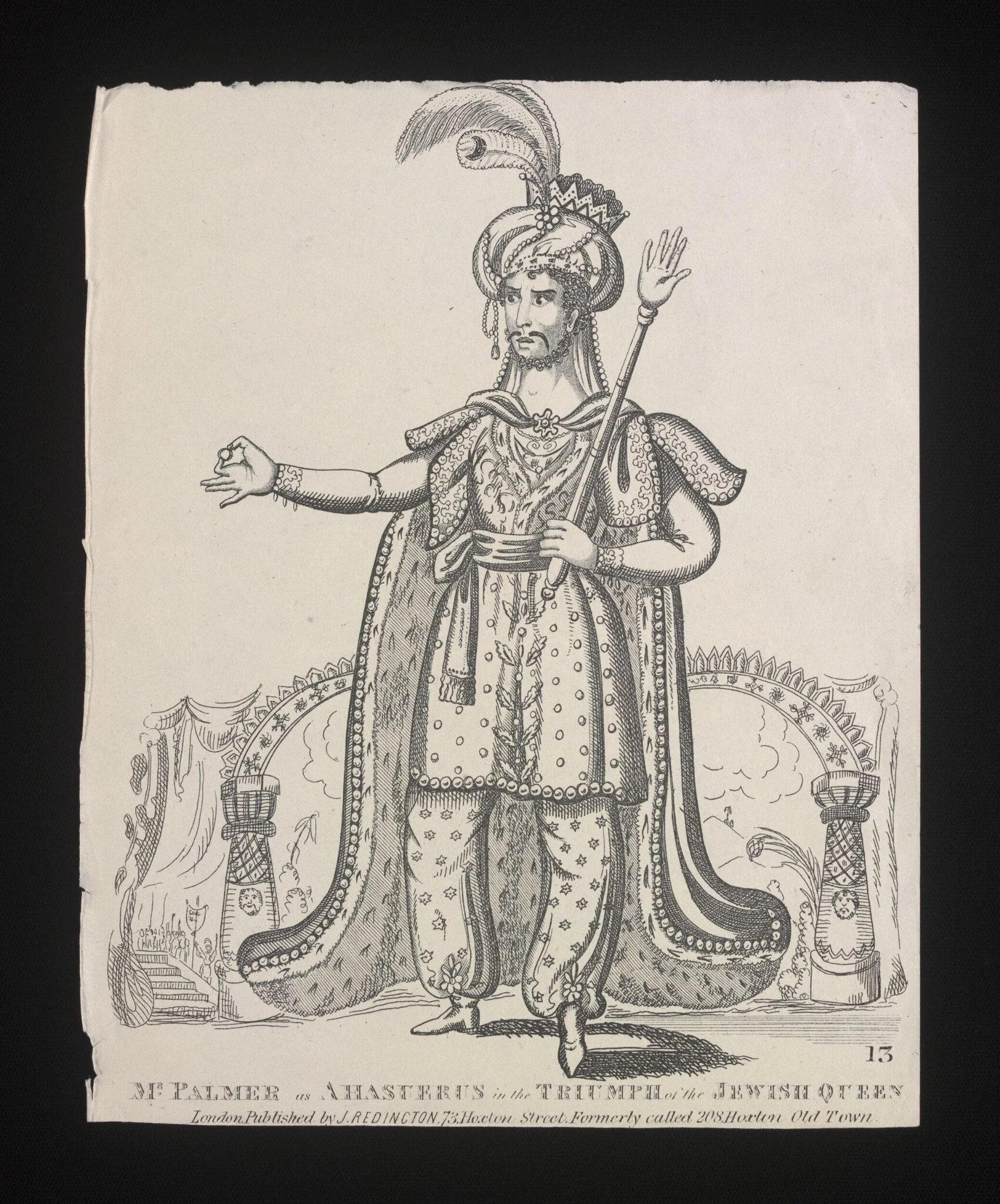 Mr Palmer as Ahasterus in the Triumph of the Jewish Queen, by Unknown, 1850