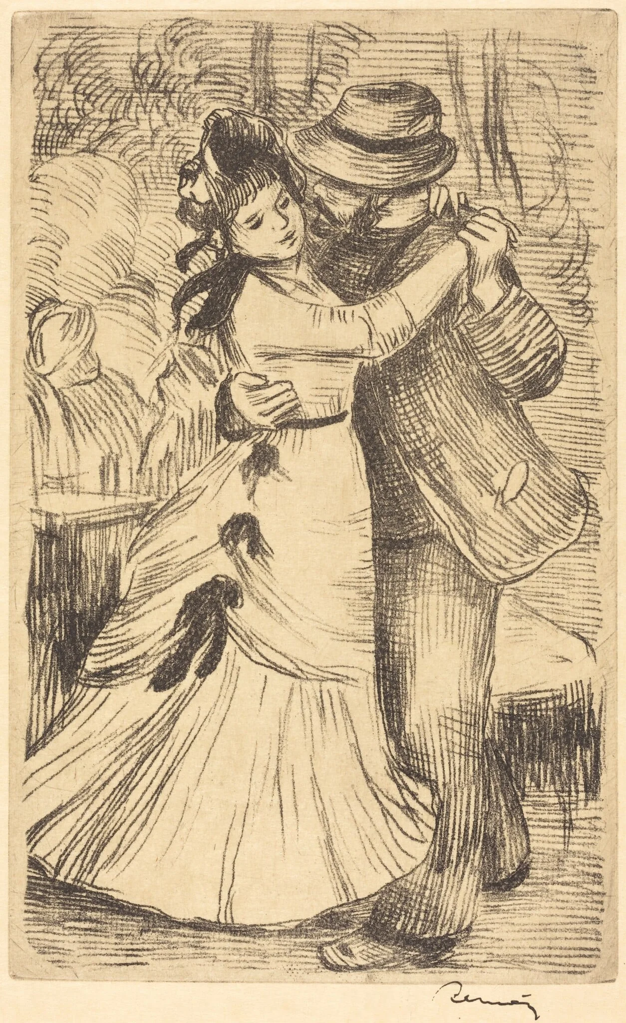 Dance in the Country (La danse à la campagne), by Auguste Renoir, ink, 1890