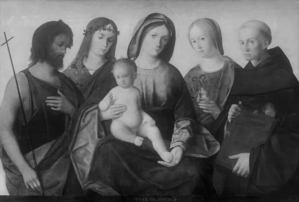 Mary with the child and four saints