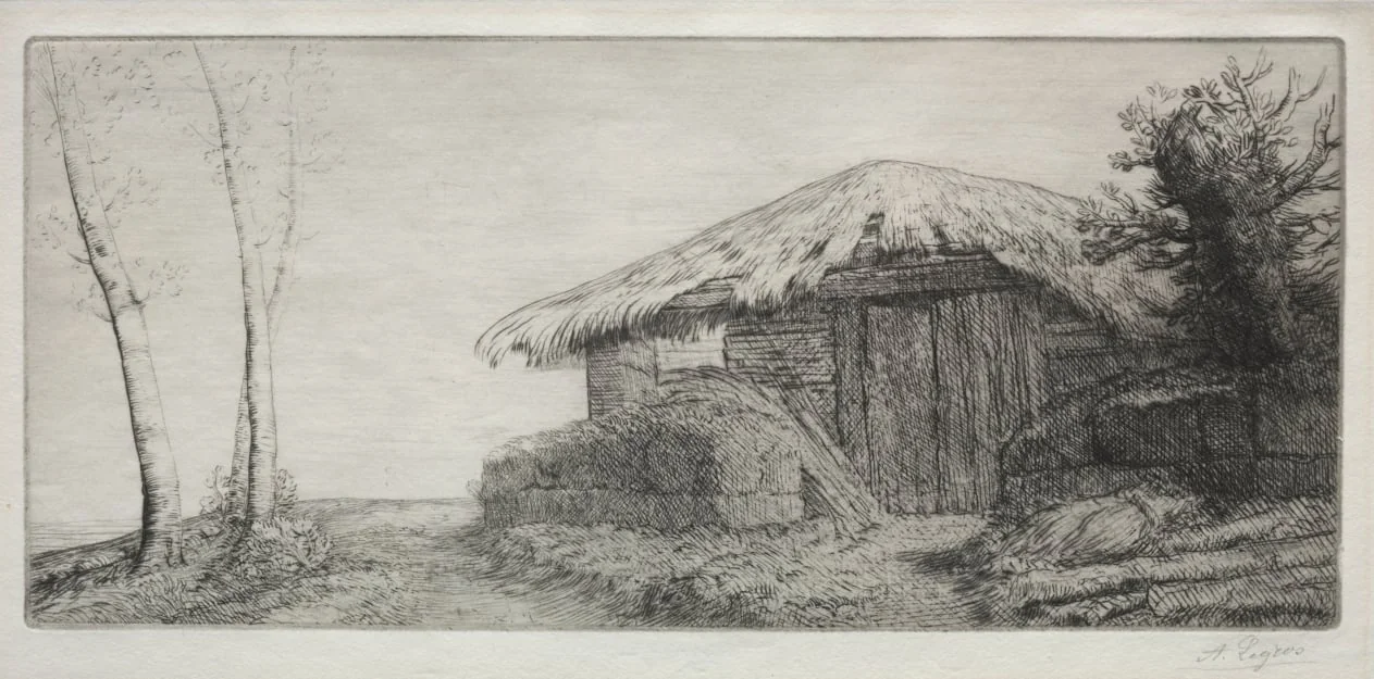 Sheepfold on the Hill (Bergerie sur le Coteau), by Alphonse Legros, 1884