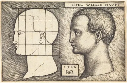Two Profile Studies of a Woman's Head