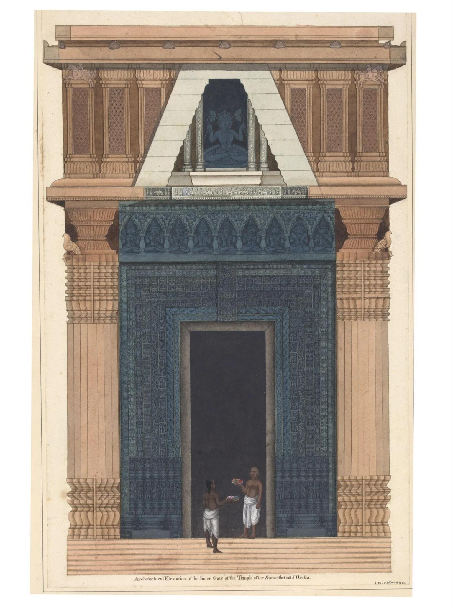 Elevation of the East Gateway of the Black Pagoda, by Unknown, 1820