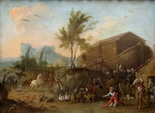 Arca lui Noe; pandant: Potopul