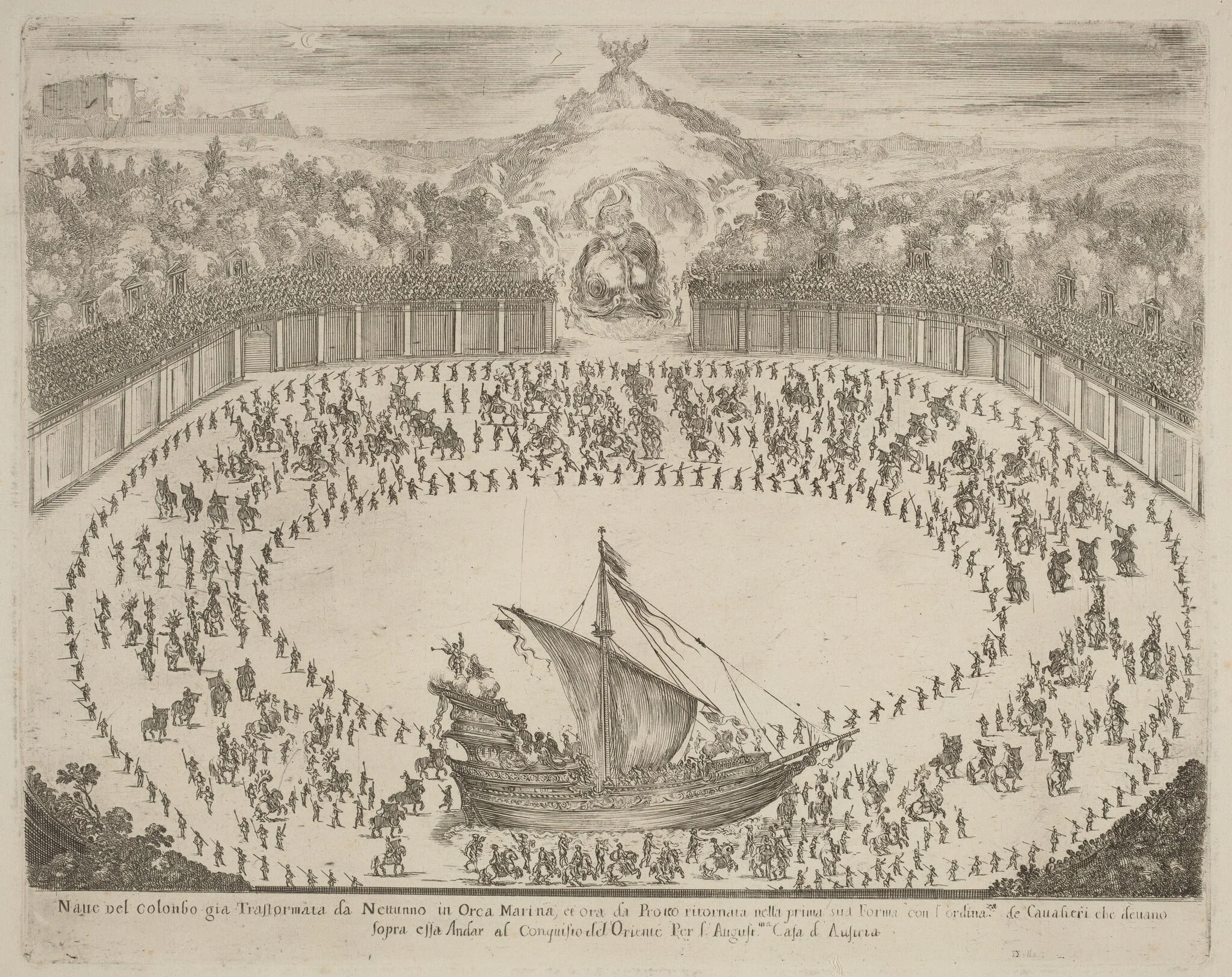 Parade with a Chariot Having the Form of a Ship