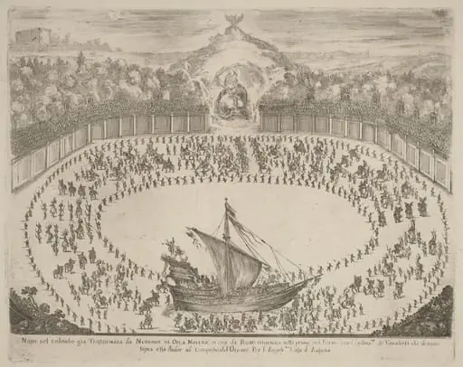 Parade with a Chariot Having the Form of a Ship