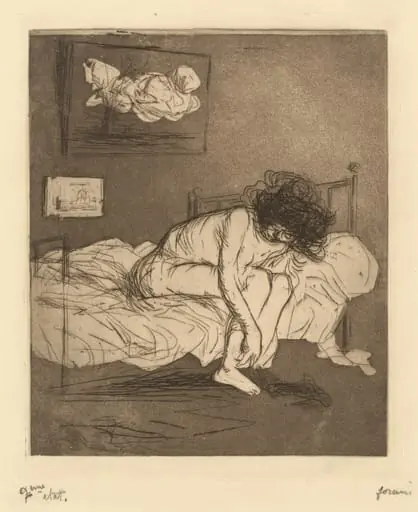 Femme mettant son bas (Woman Putting On Her Stockings)