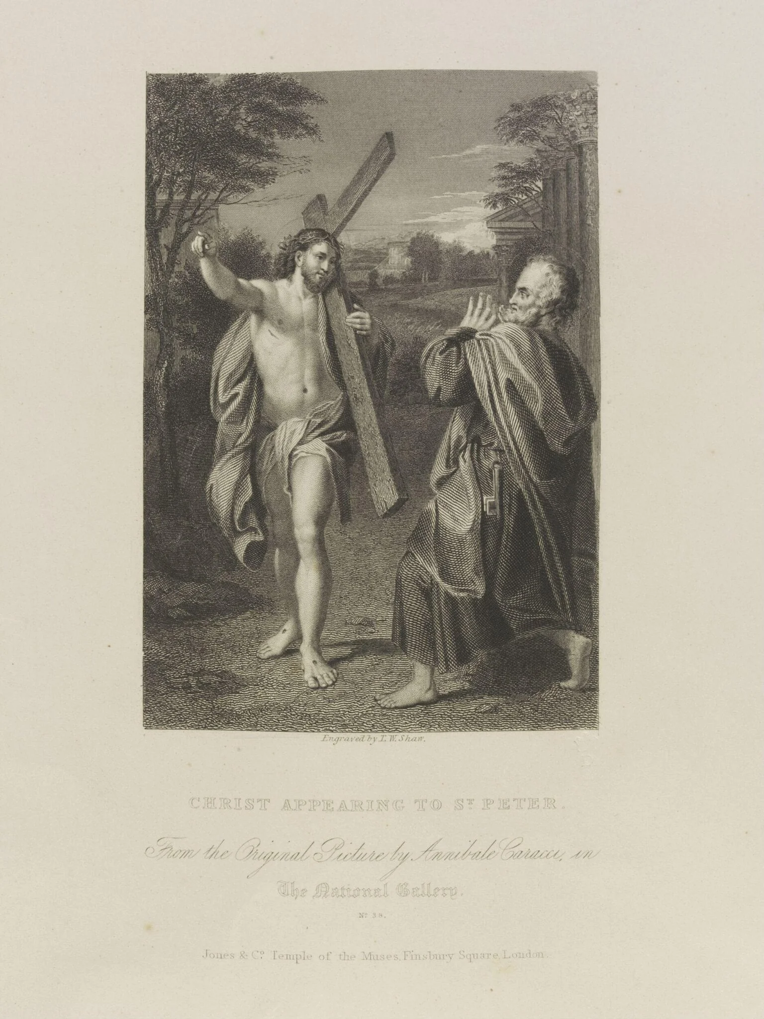 Christ Appearing to St. Peter, by T. W. Shaw, 1850