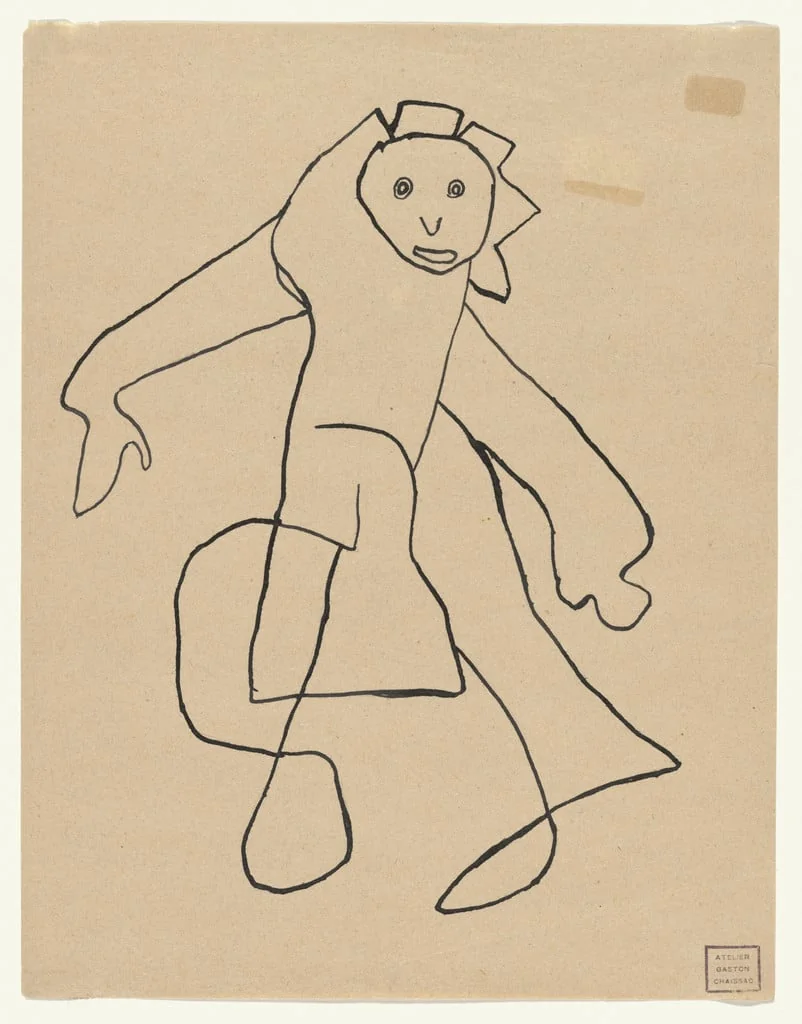 Untitled, by Gaston Chaissac, graphite, 1946