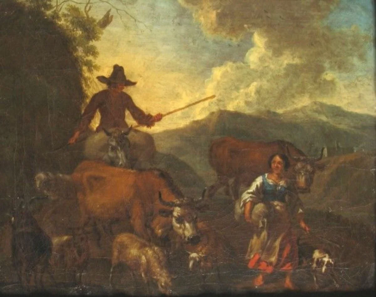Peisaj de munte cu vite, by Nicolas (Claes) Pietersz Berchem, unspecified