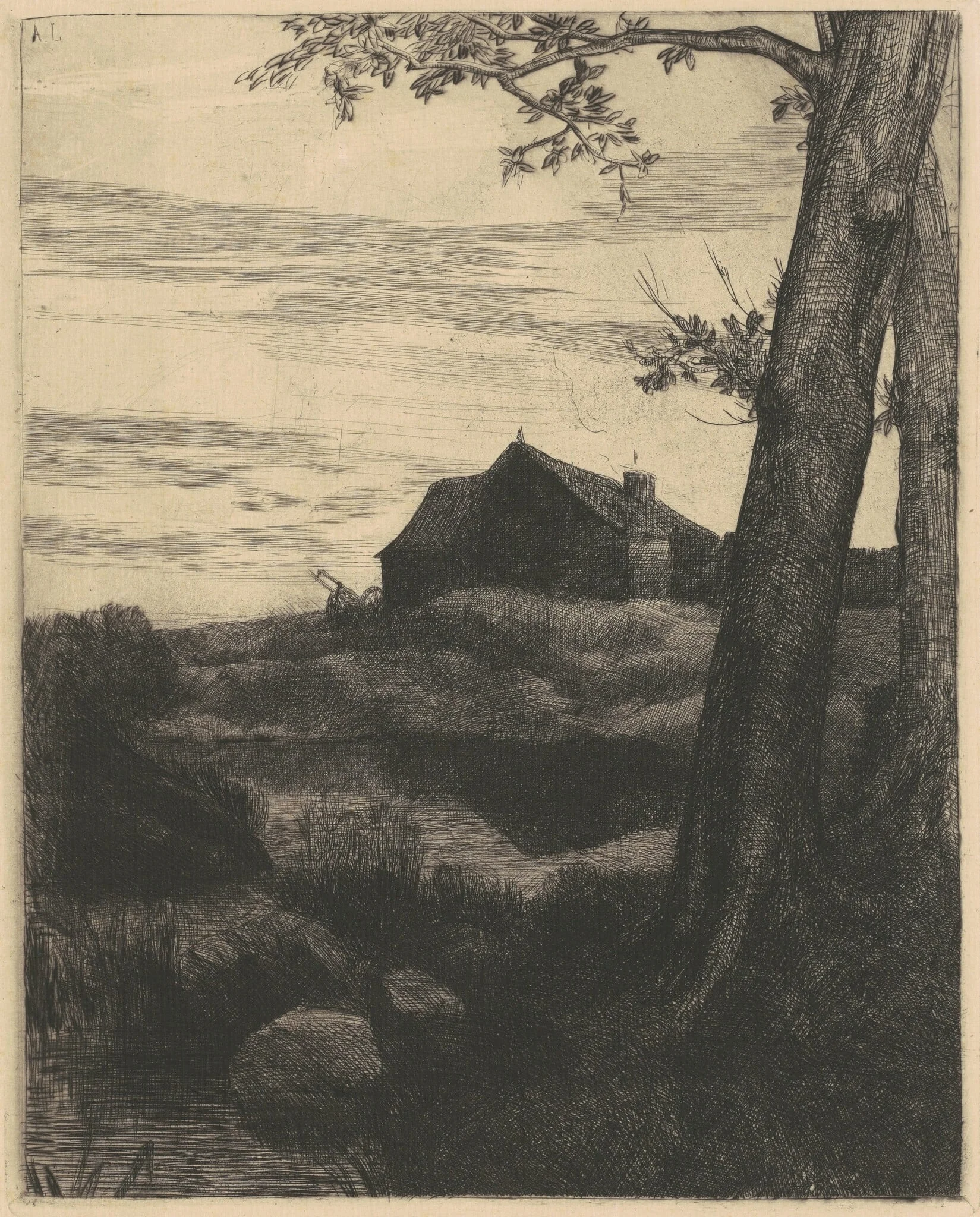 Farm with a Large Tree (La Ferme au Grand Arbre)