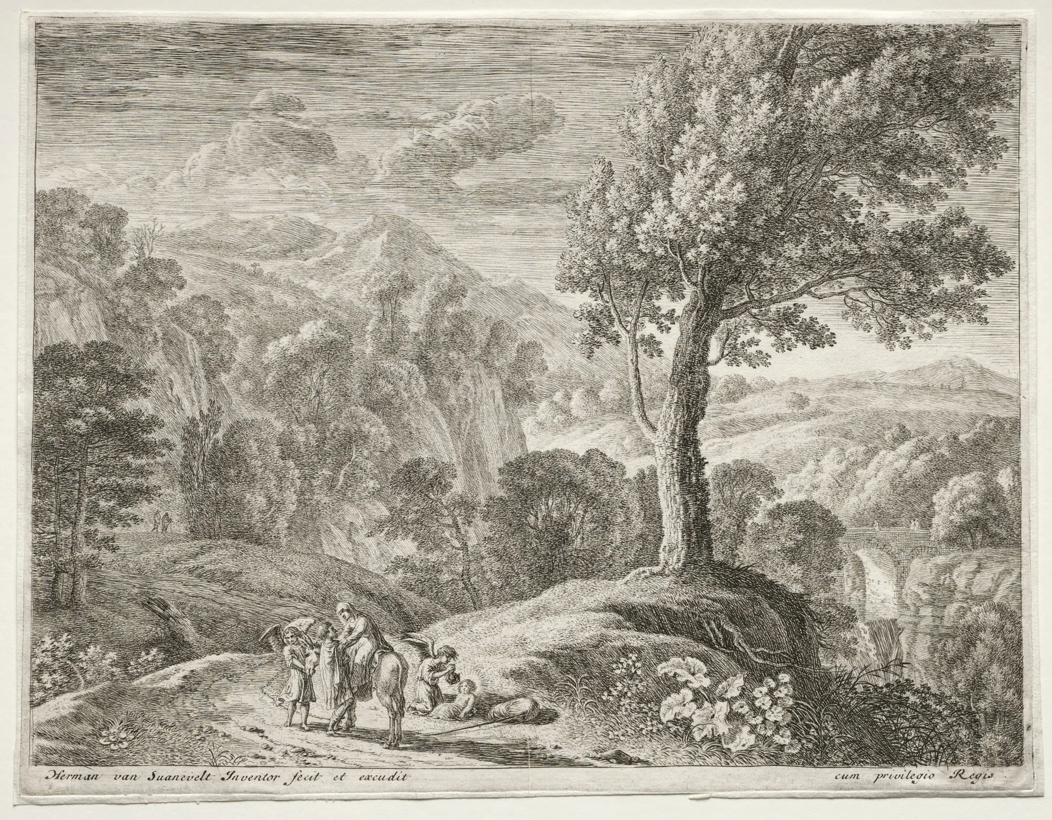 The Large Tree and the Cascade, by Herman van Swanevelt, 1653