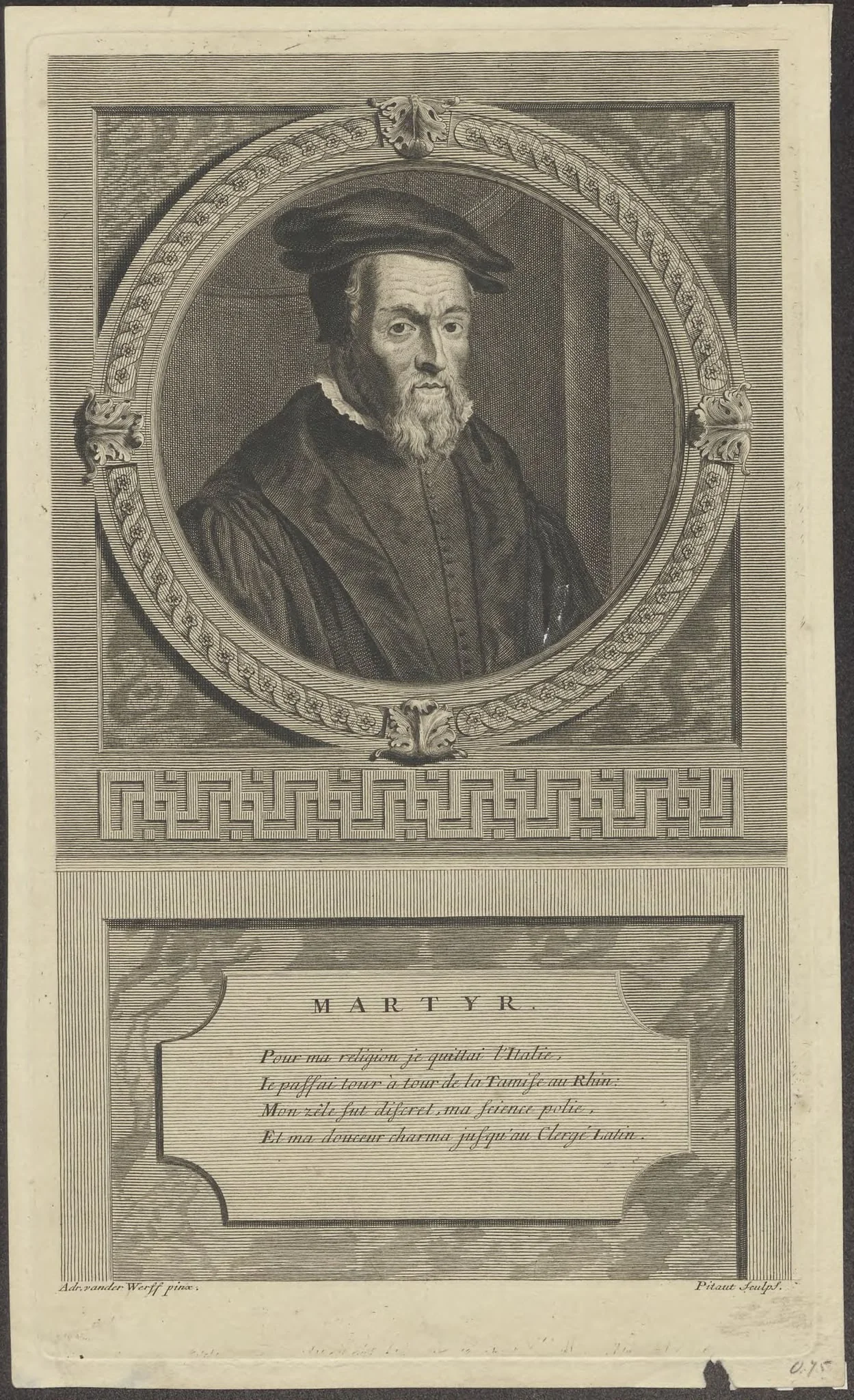 Portrait of an unknown man, by Pitaut, unspecified