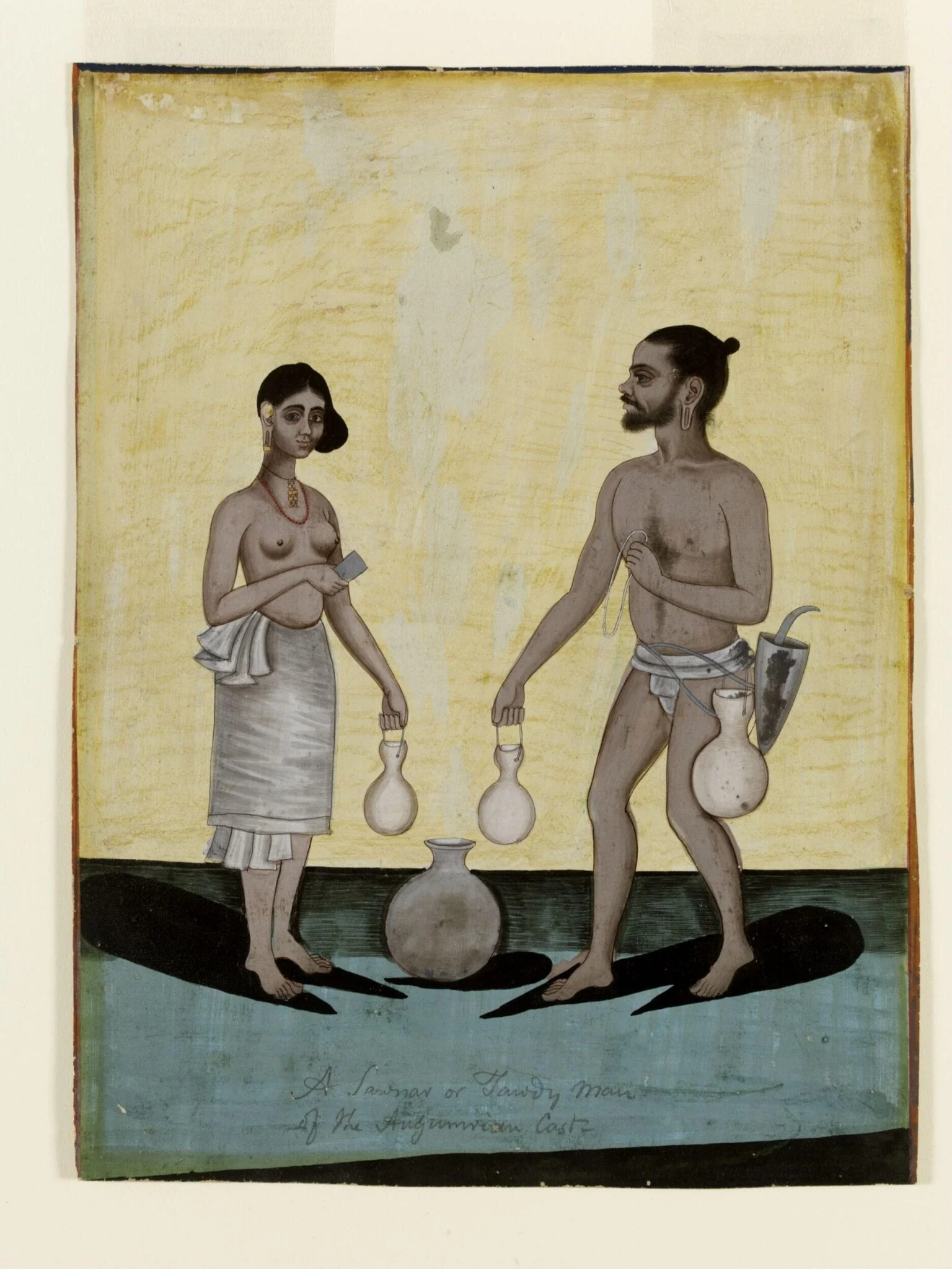 A toddy-tapper and his wife, by Unknown, paint, 1790