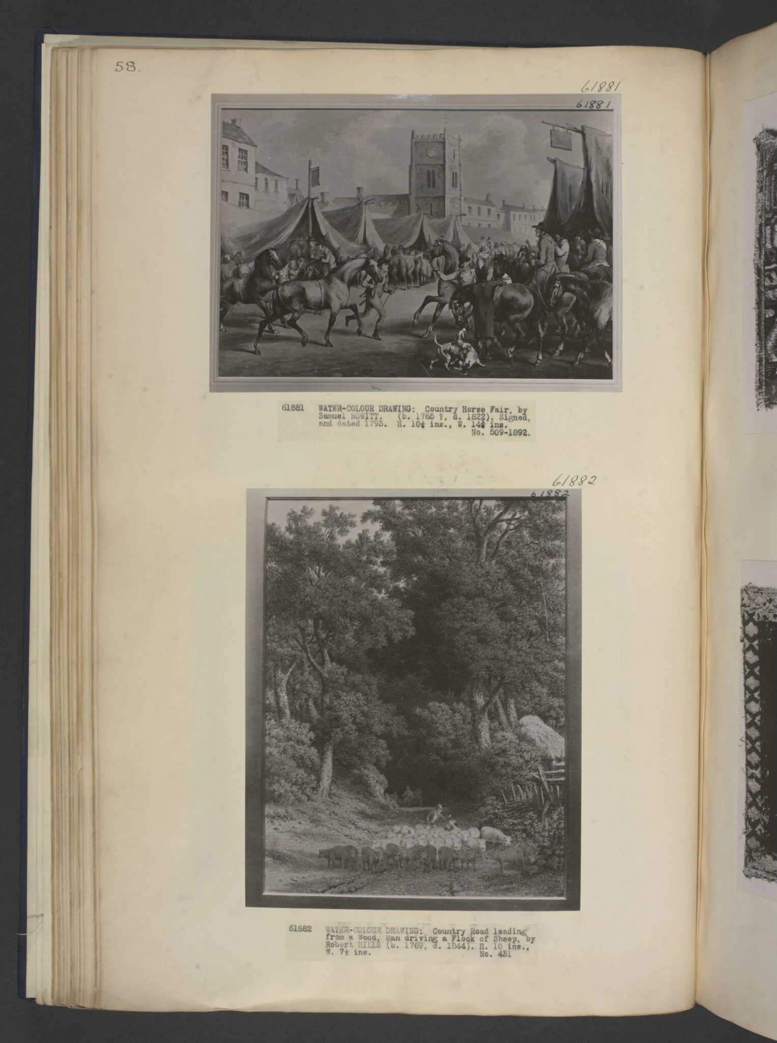 Country horse fair, by Howitt, watercolor, 1793