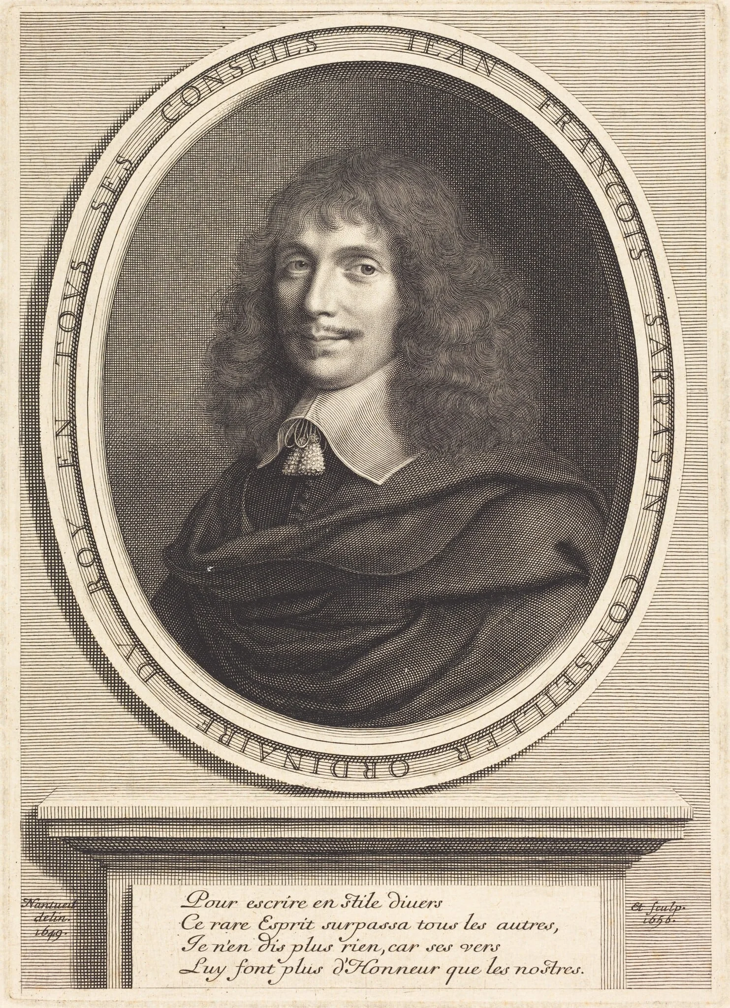 Jean-Pierre Sarrazin, by Robert Nanteuil, ink, 1656