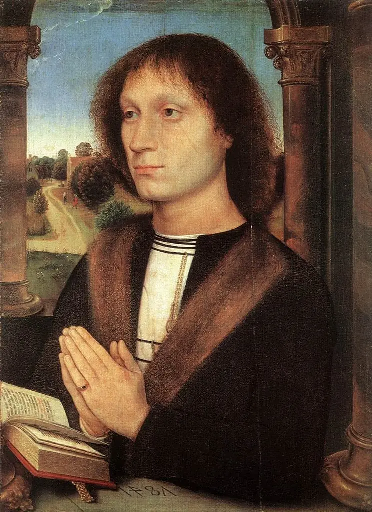 Benedetto Portinari triptych: Right wing, Portrait of a Praying Man