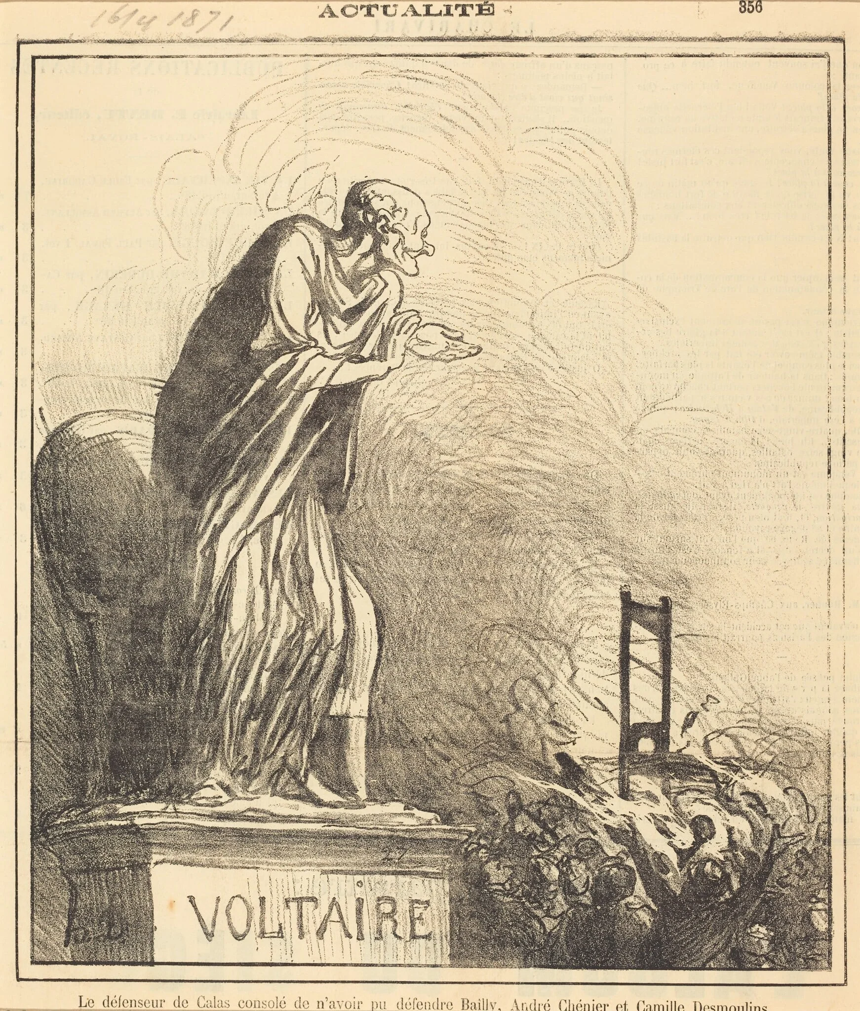Le défenseur de Calas consolé..., by Honoré Daumier, 1871