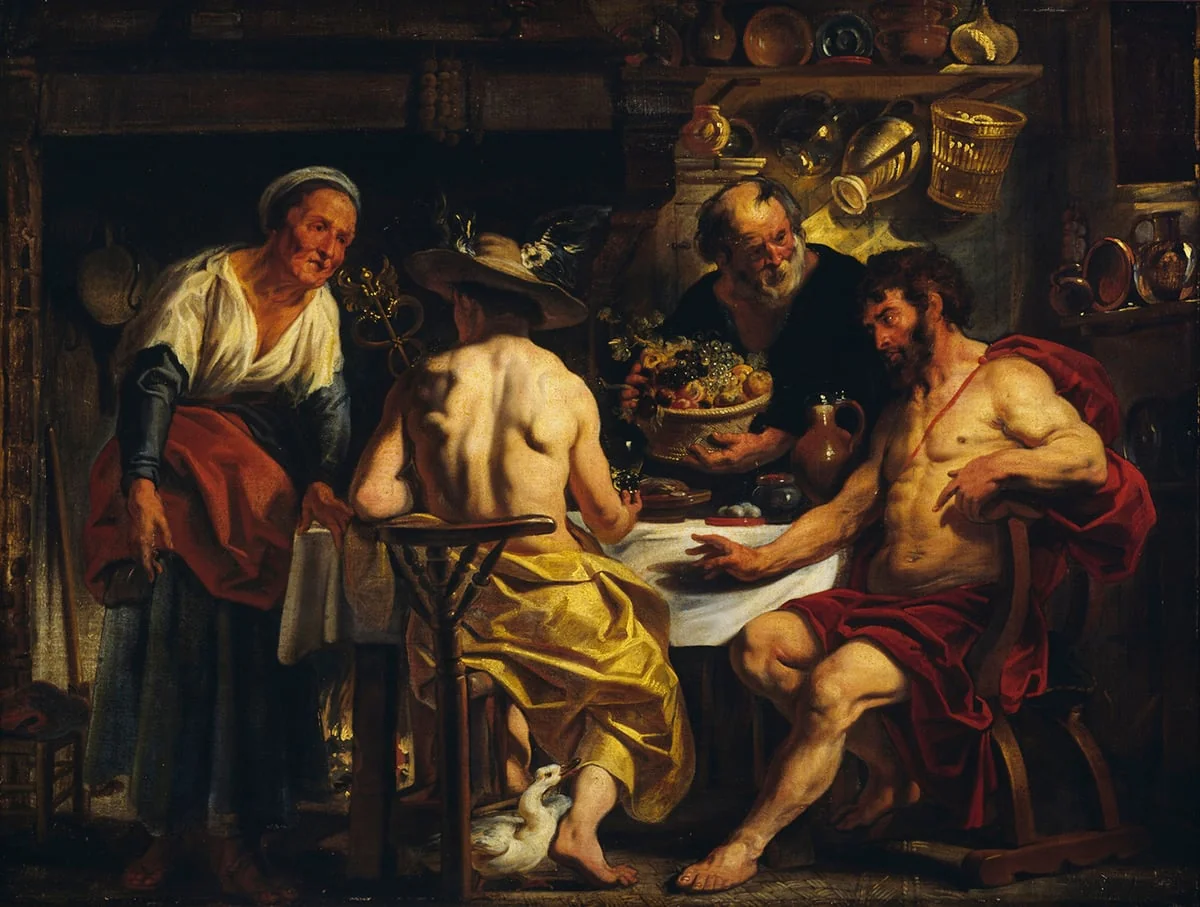 Jupiter ja Merkurius Filemonin ja Bauciin vieraina