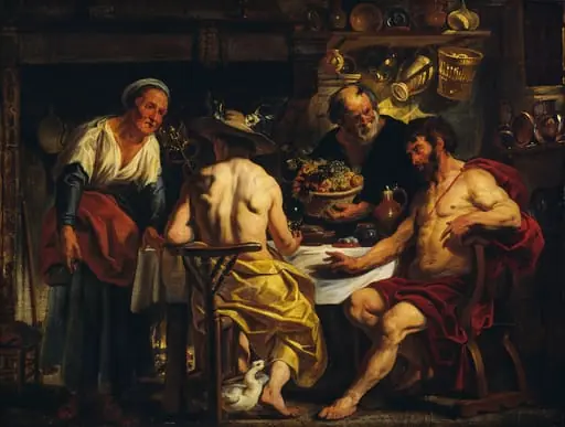 Jupiter ja Merkurius Filemonin ja Bauciin vieraina