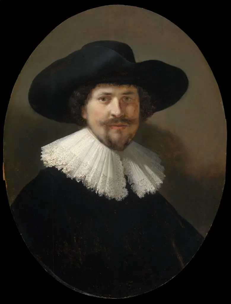 Portrait of a Man Wearing a Black Hat