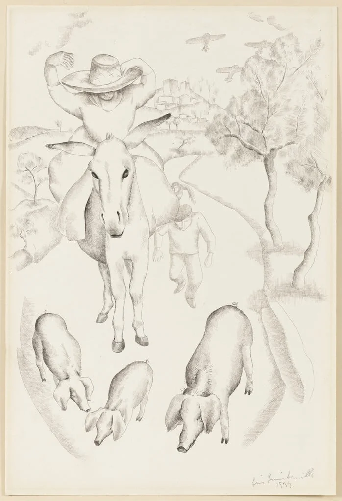 Untitled, by Luis Quintanilla, ink, 1937