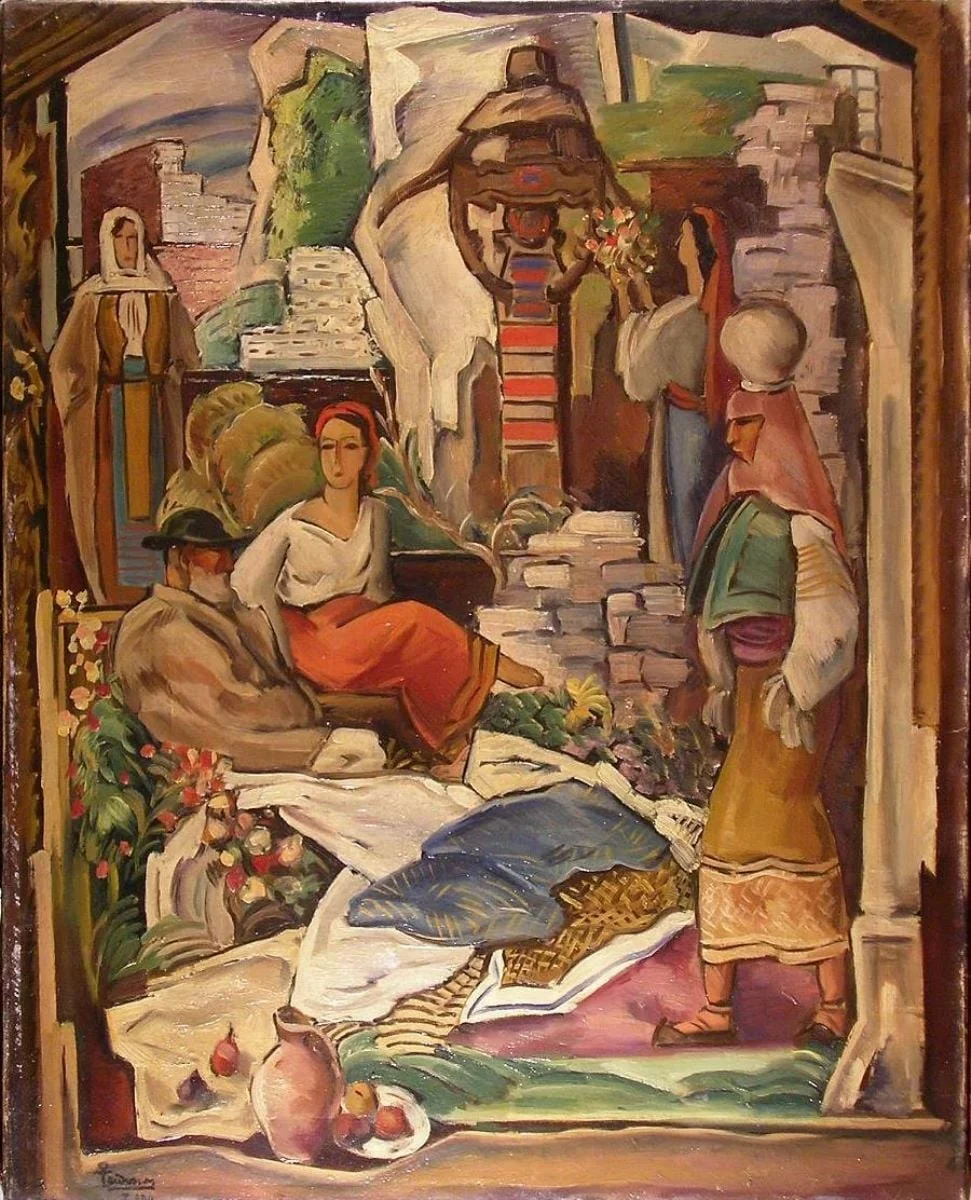 Icoană de la țară (Fragment de triptic), by Ion Sion Theodorescu, unspecified, 1930