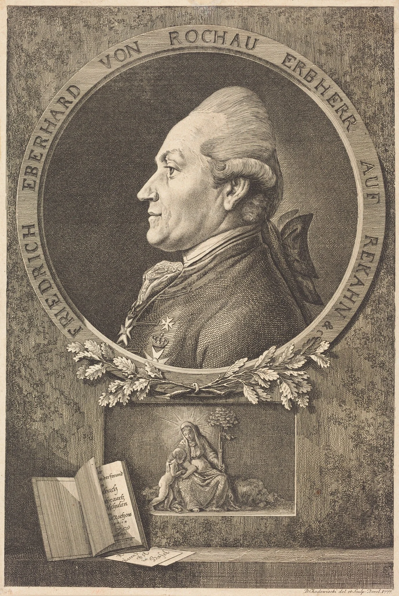 F.E. von Rochow, by Daniel Nikolaus Chodowiecki, ink, 1777