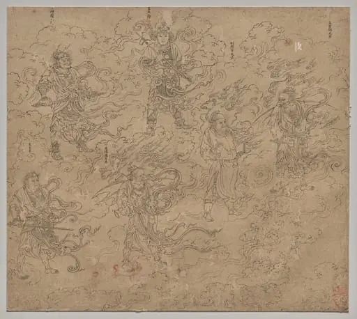 Album of Daoist and Buddhist Themes: Procession of Daoist Deities: Leaf 19