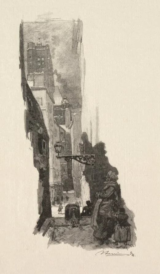 Rue Grenier sur l'Eau, by Auguste Lepère, 1894
