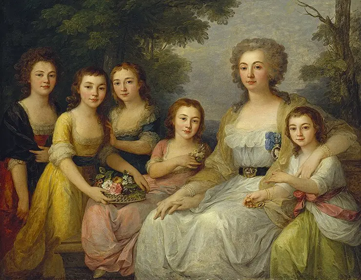 Portrait of Countess A.S. Protasova with her Nieces