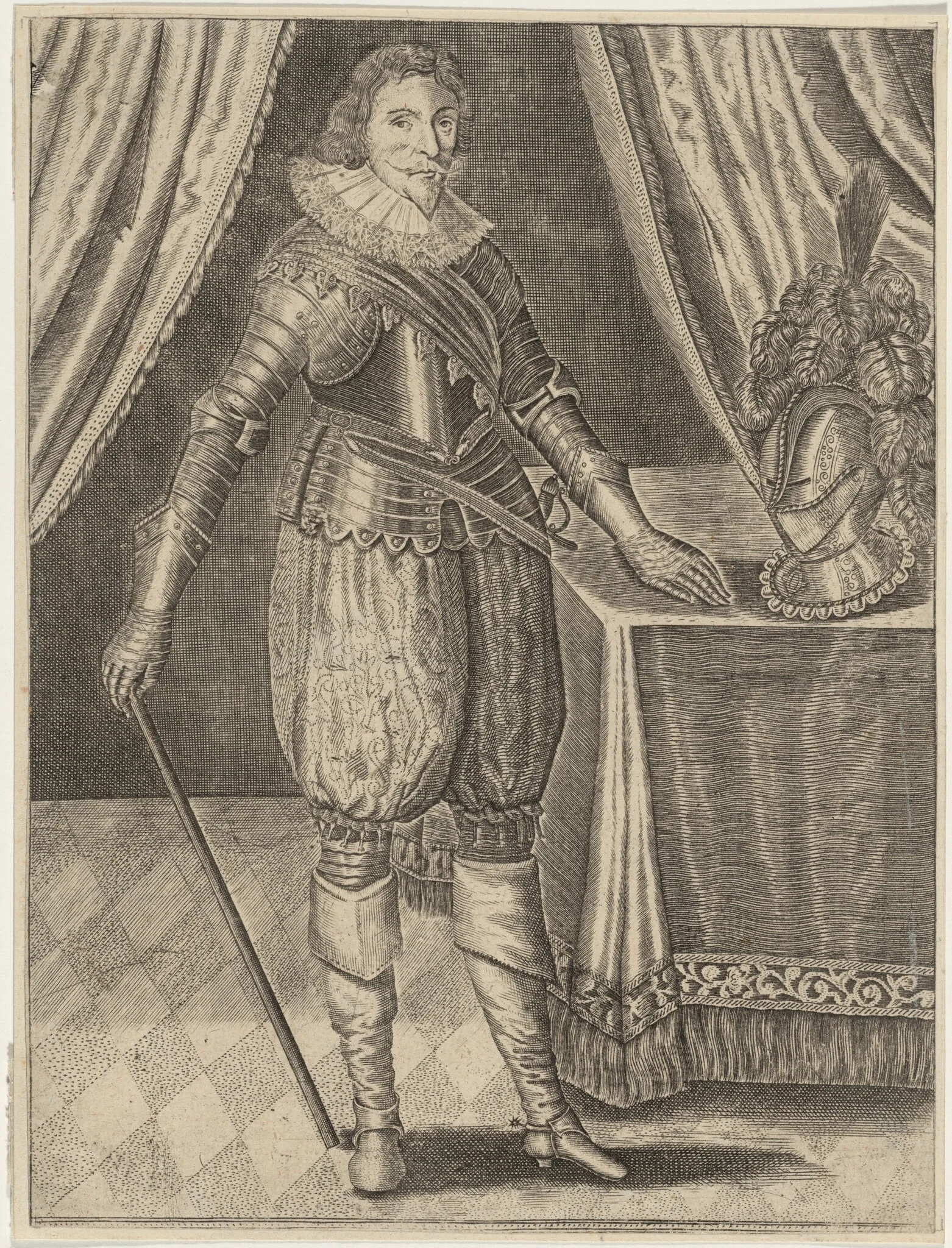 James, Second Marquis of Hamilton, by Martin Droeshout, ink, 1623