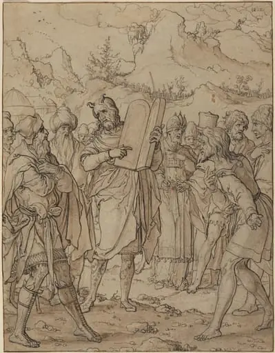 Moses Delivering God's Commandments to the Israelites