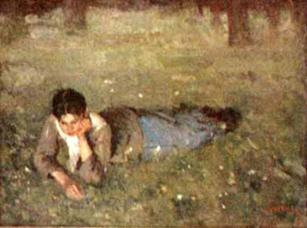 Fată în iarbă, by Ion Andreescu, unspecified, 1850