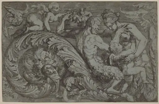 Decorative Panel with Mythological Figures